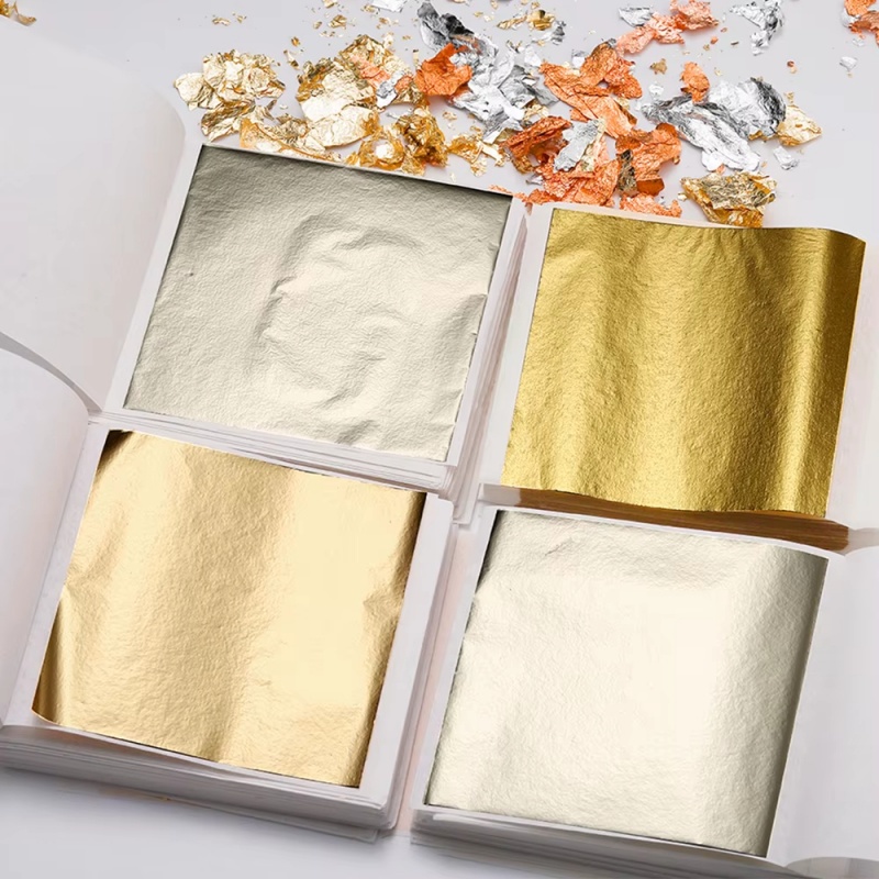 Jewelry Making For Birthday Party - 100 Sheets Imitation Gold Foil Paper
