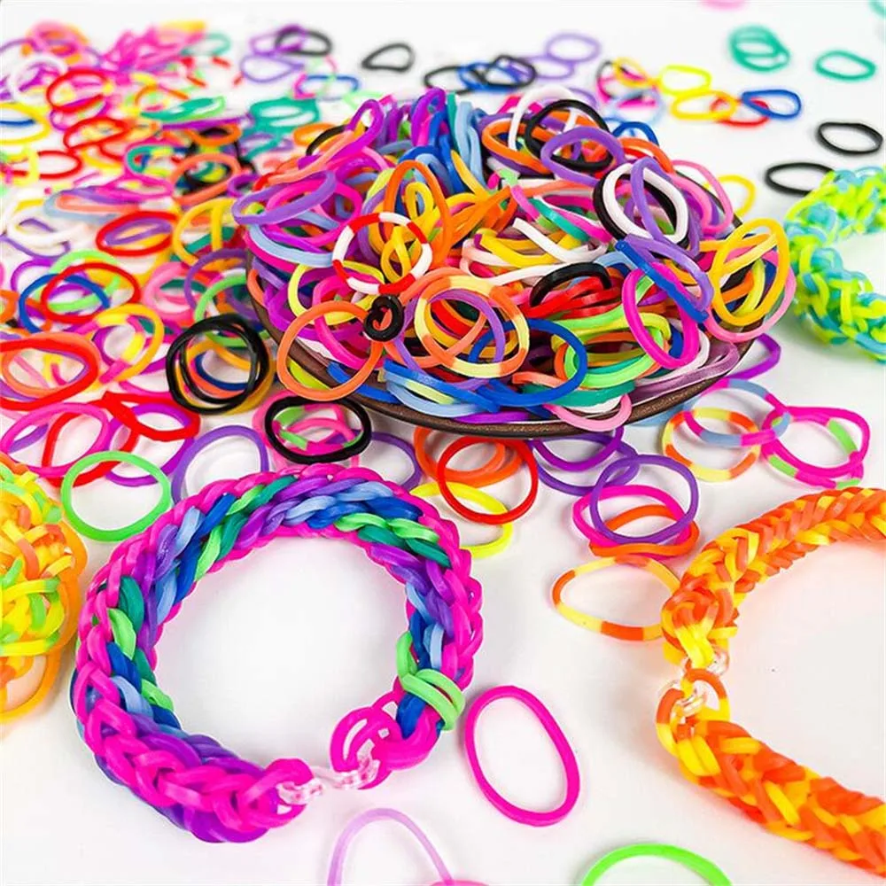 Jewelry Making For 5 Year Old - 600pcs Elastic Rubber Loom Bands Wrist