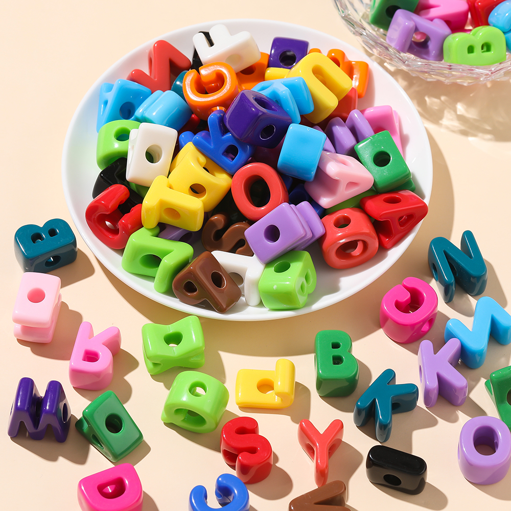 Jewelry Making For 5 Year Old - 10pcs/lot Mixed Color Big Hole Acrylic