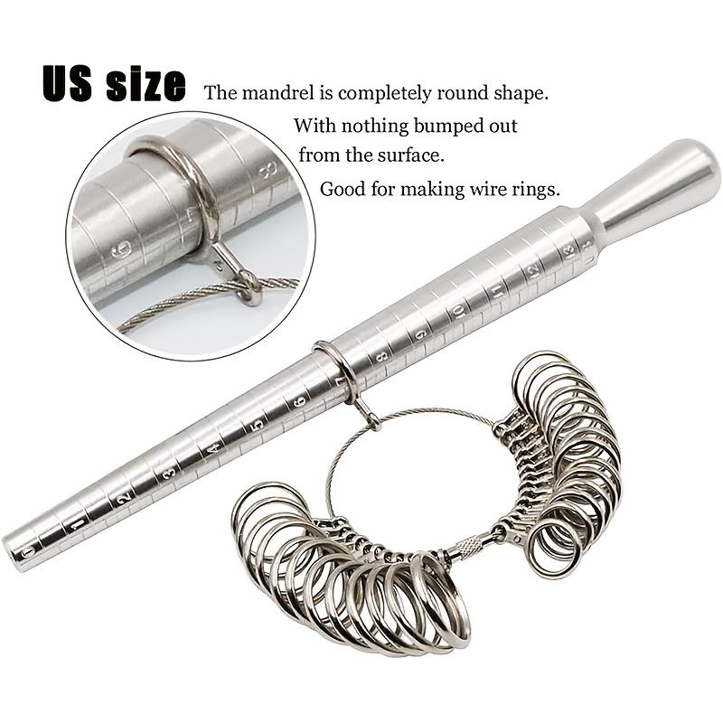 Jewelry Making Kit Professional - Professional Ring Sizing Mandrel Finger Gauge