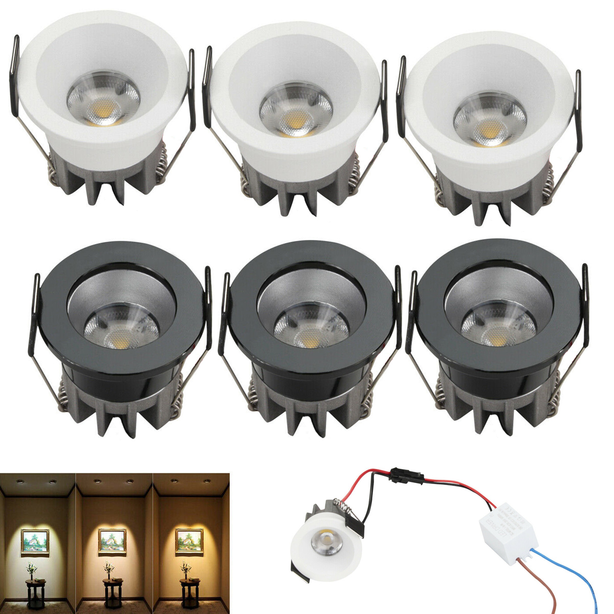 Jewelry Making Light - 5Pcs 40mm 1.57inch Dimmable Mini LED
