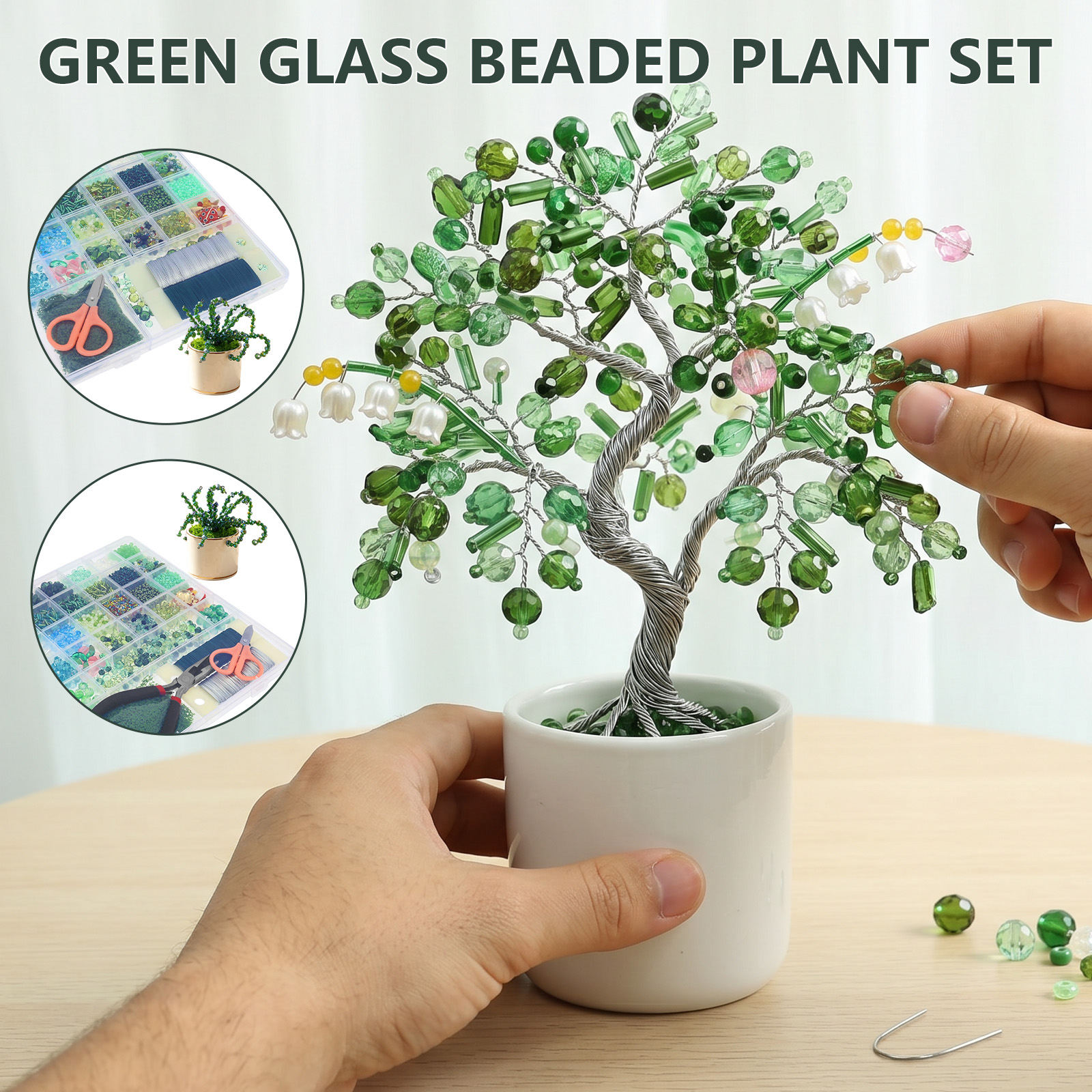 Jewelry Making Videos Tutorials - Beaded Plant Kit with Artificial Moss