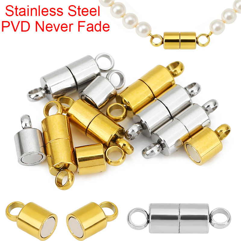 Jewelry Making Pins - 2pcs 14mm Stainless Steel Necklace Clasps