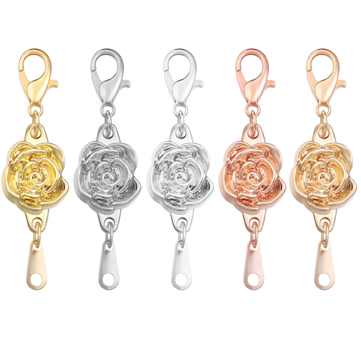 Jewelry Making Pins - 5pcs/lot Strong Magnetic Clasps Alloy Rose