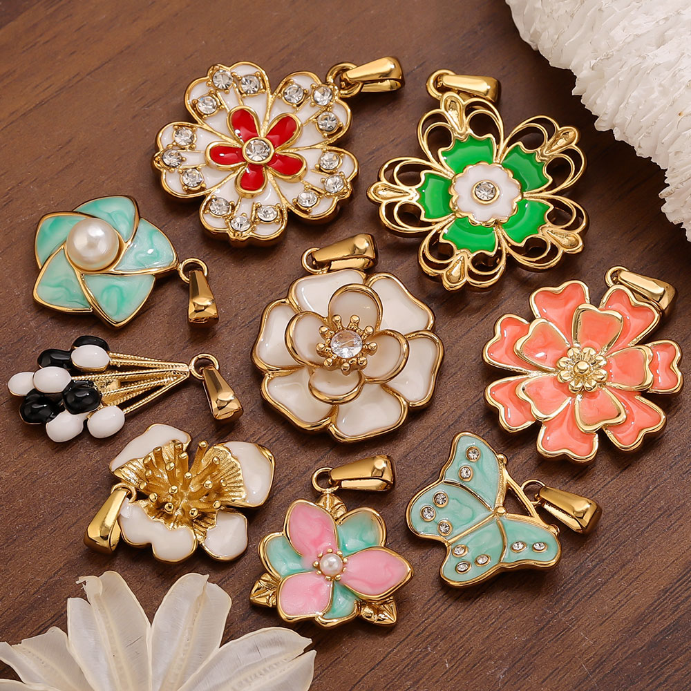 2PCS Stainless Steel Enamel La - Jewelry Making Tools And Supplies 리뷰 및 가격