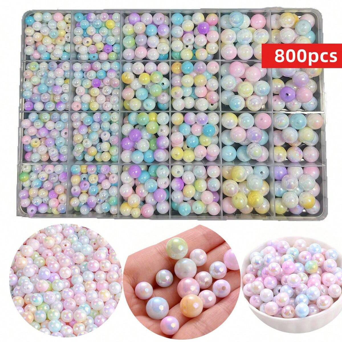 800pcs/24 grid set box 6mm/8mm - Jewelry Making For Birthday Party 리뷰 및 가격