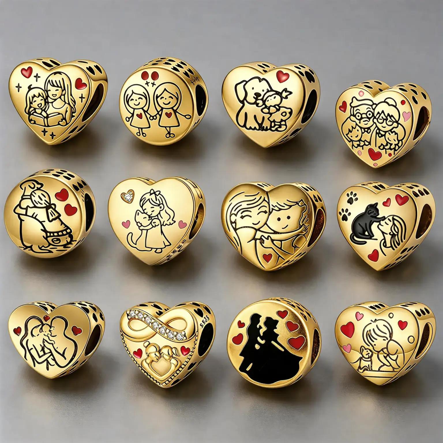Gold Family Love Charms for Br - Jewelry Making For 5 Year Old 리뷰 및 가격