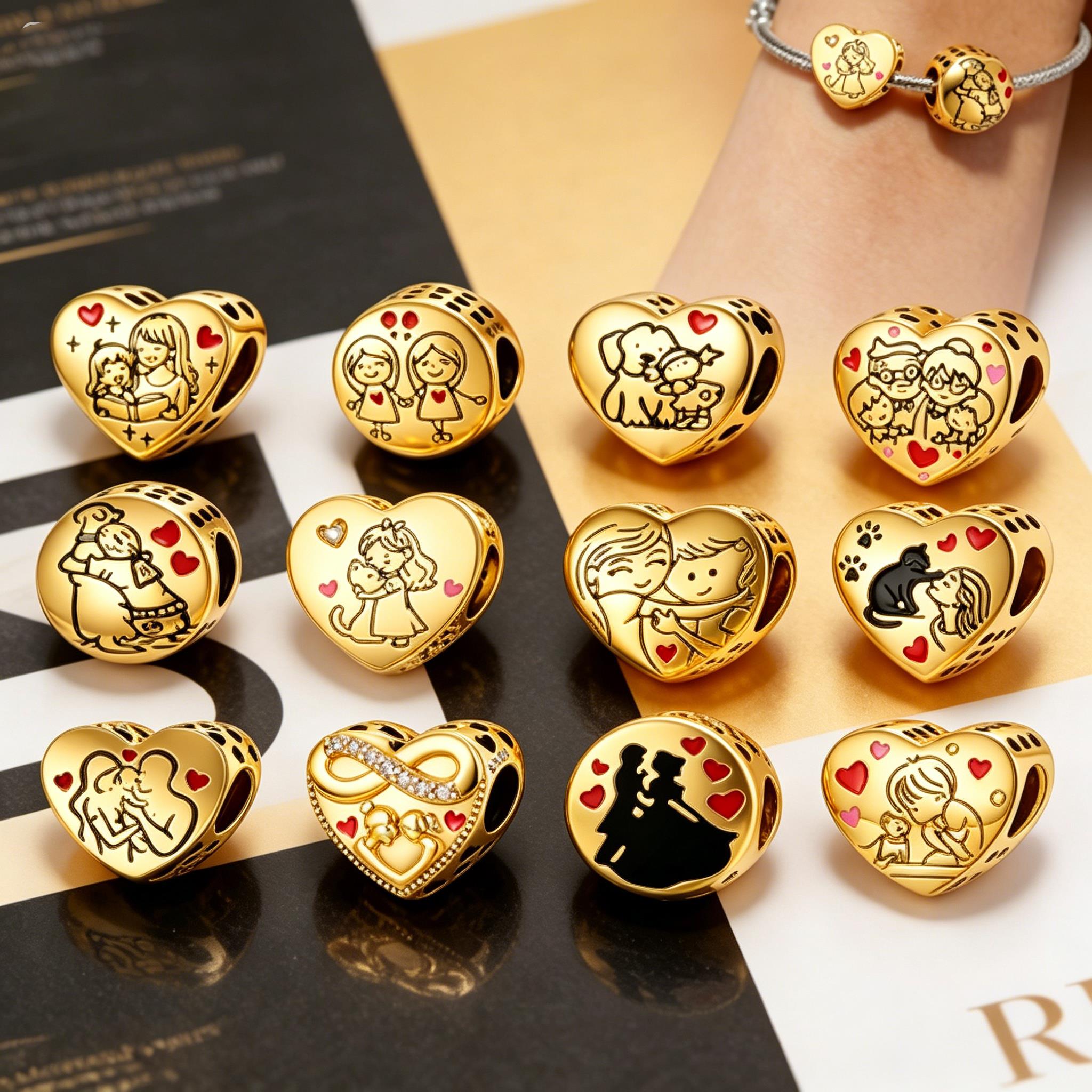 Gold Family Love Charms for Br - Jewelry Making For 5 Year Old 리뷰 및 가격