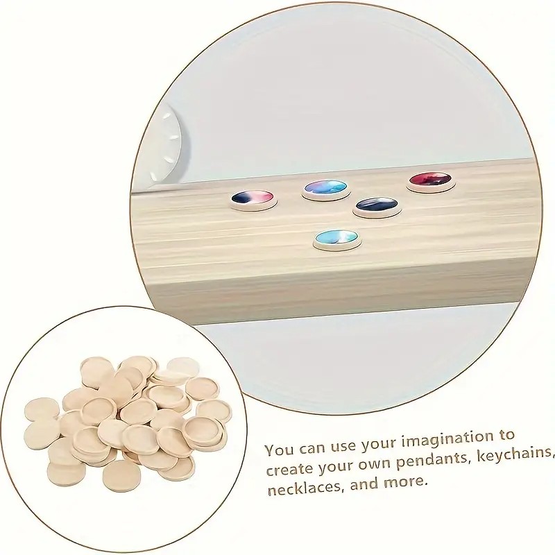 10/20pcs 30mm Wooden Cabochon  - Jewelry Making Light 리뷰 및 가격