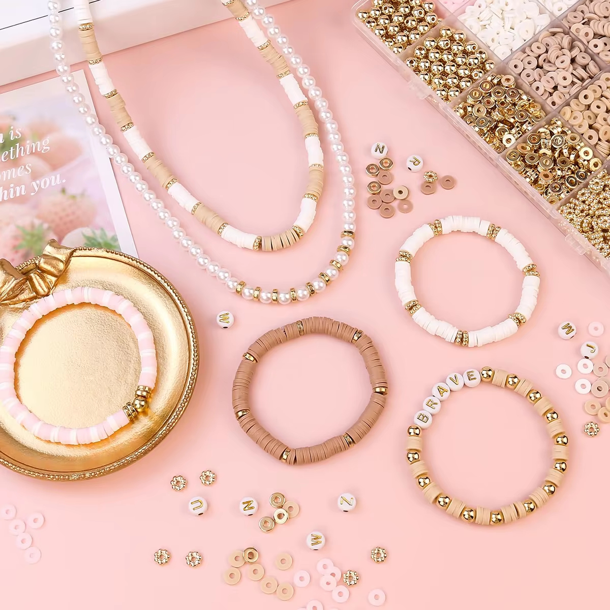 1970pcs light pink clay bead s - Jewelry Making Light 리뷰 및 가격
