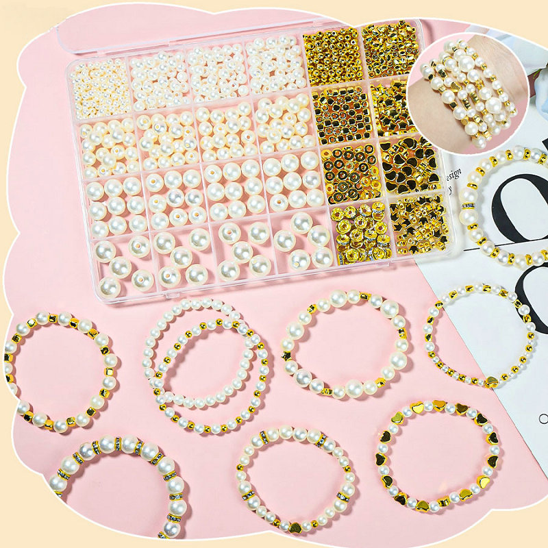 Golden Spacer Beads For Bracel - Jewelry Making Kit Professional 리뷰 및 가격