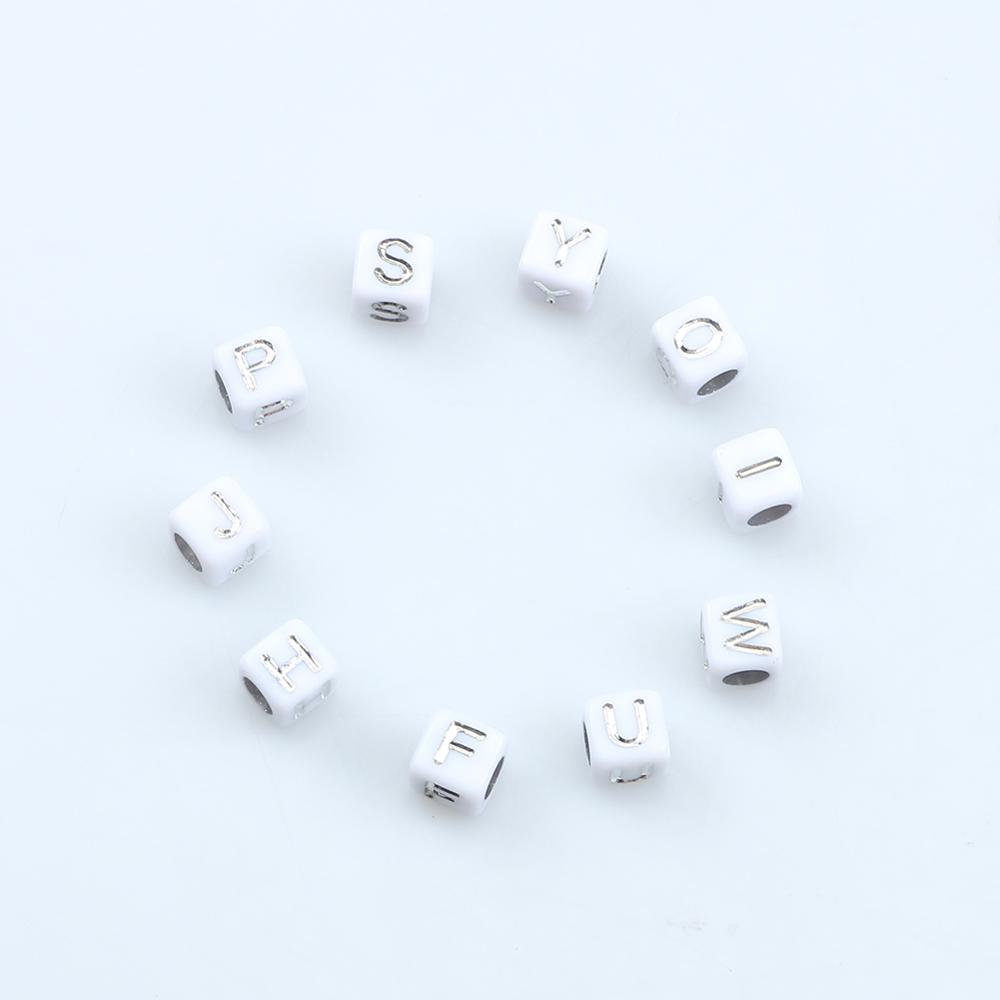 100pcs White Cube Acrylic Alph - Jewelry Making For 5 Year Old 리뷰 및 가격