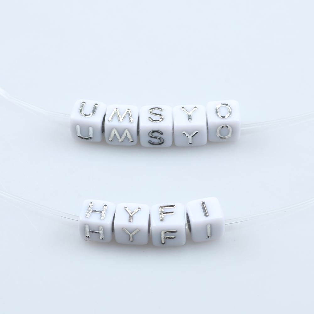 100pcs White Cube Acrylic Alph - Jewelry Making For 5 Year Old 리뷰 및 가격