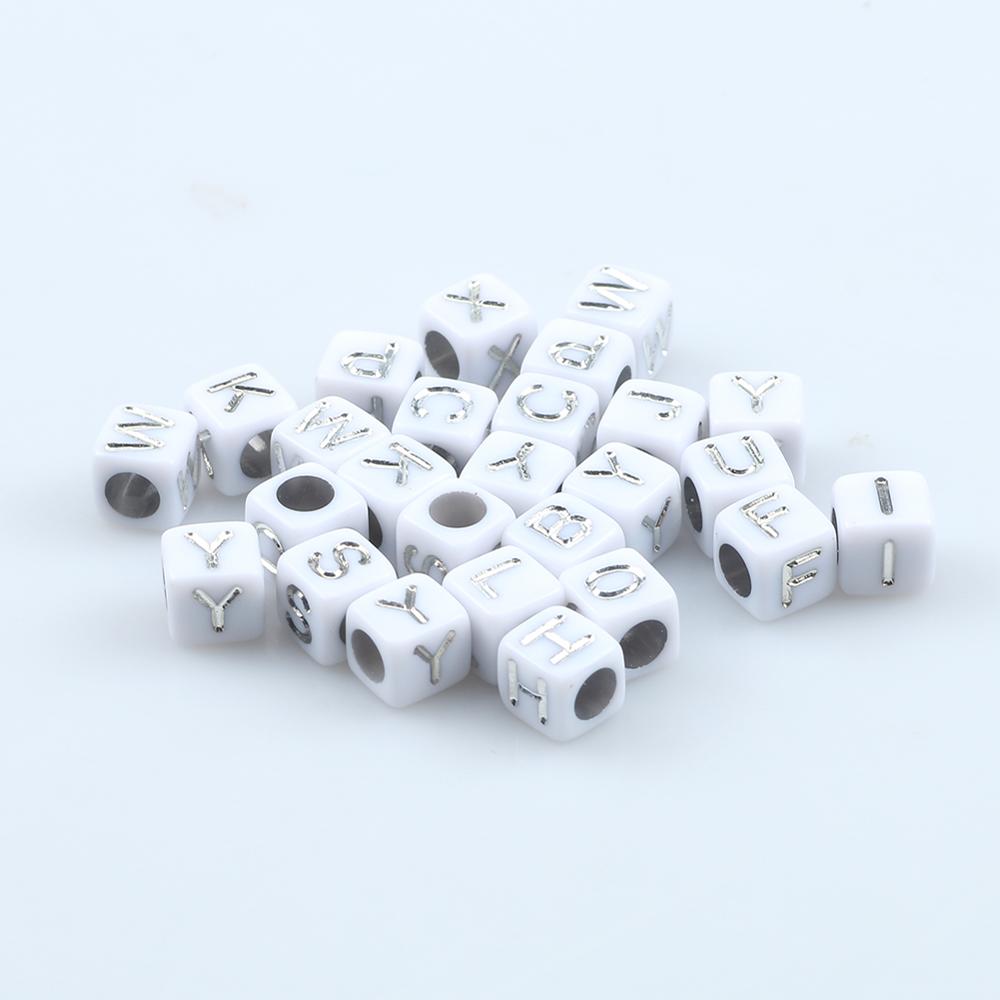 100pcs White Cube Acrylic Alph - Jewelry Making For 5 Year Old 리뷰 및 가격