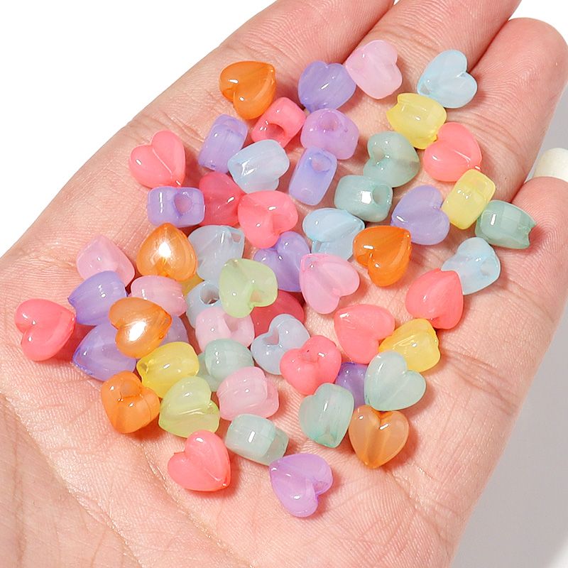 100pcs/Lot Candy Color Heart S - Jewelry Making For 5 Year Old 리뷰 및 가격