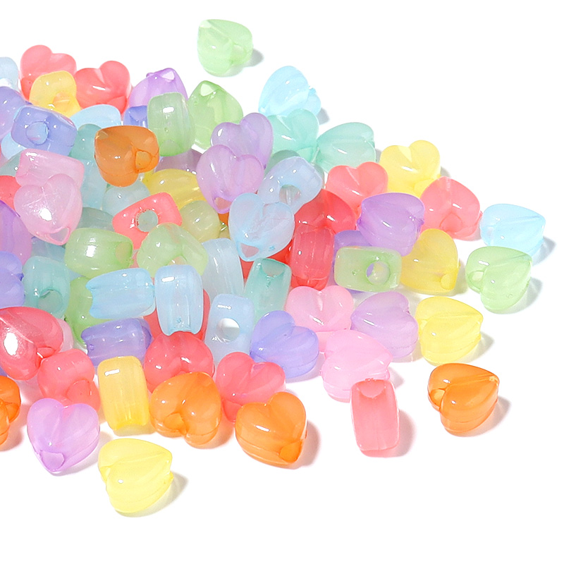 100pcs/Lot Candy Color Heart S - Jewelry Making For 5 Year Old 리뷰 및 가격