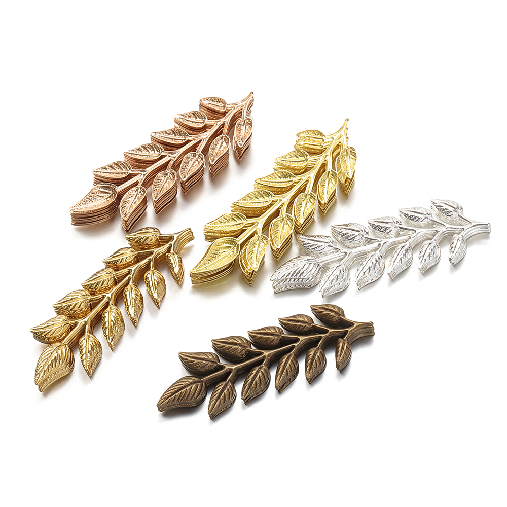 20pcs/lot Gold Color Leaf Char - Jewelry Making Tools And Supplies 리뷰 및 가격
