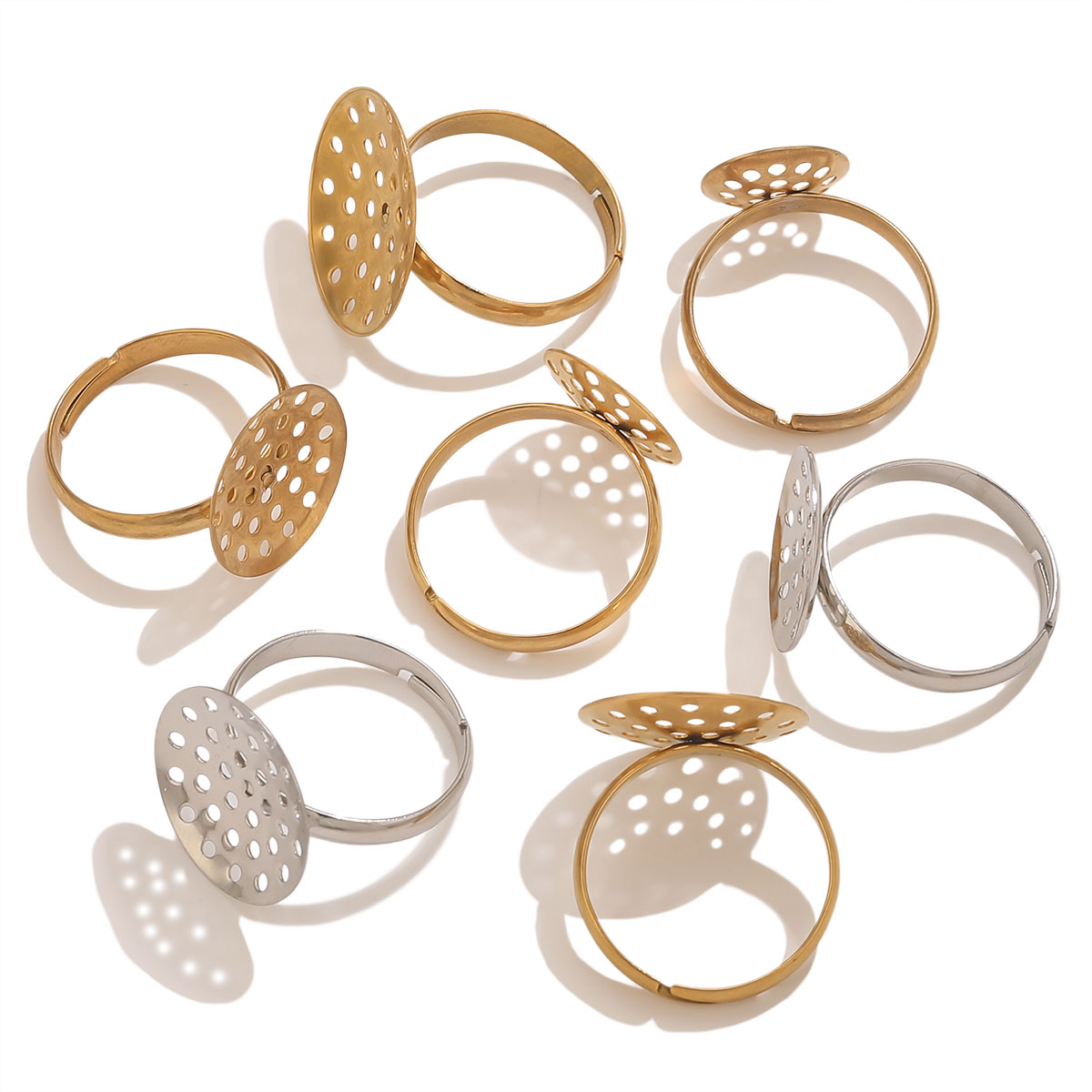 10pcs/lot Stainless Steel Ring - Jewelry Making Tools And Supplies 리뷰 및 가격