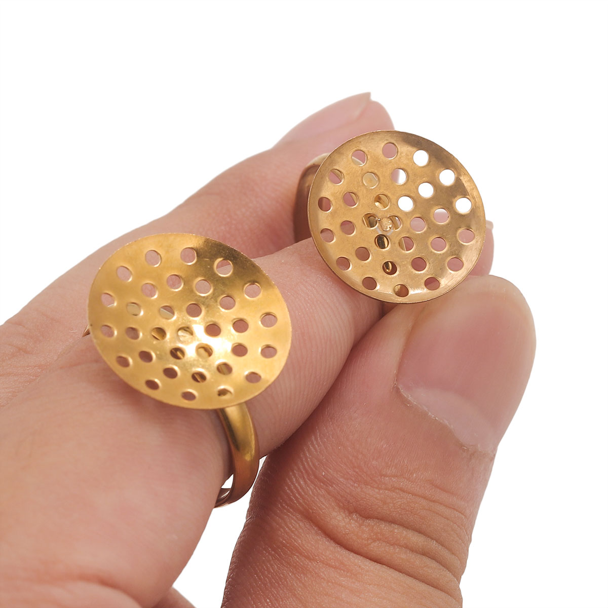 10pcs/lot Stainless Steel Ring - Jewelry Making Tools And Supplies 리뷰 및 가격