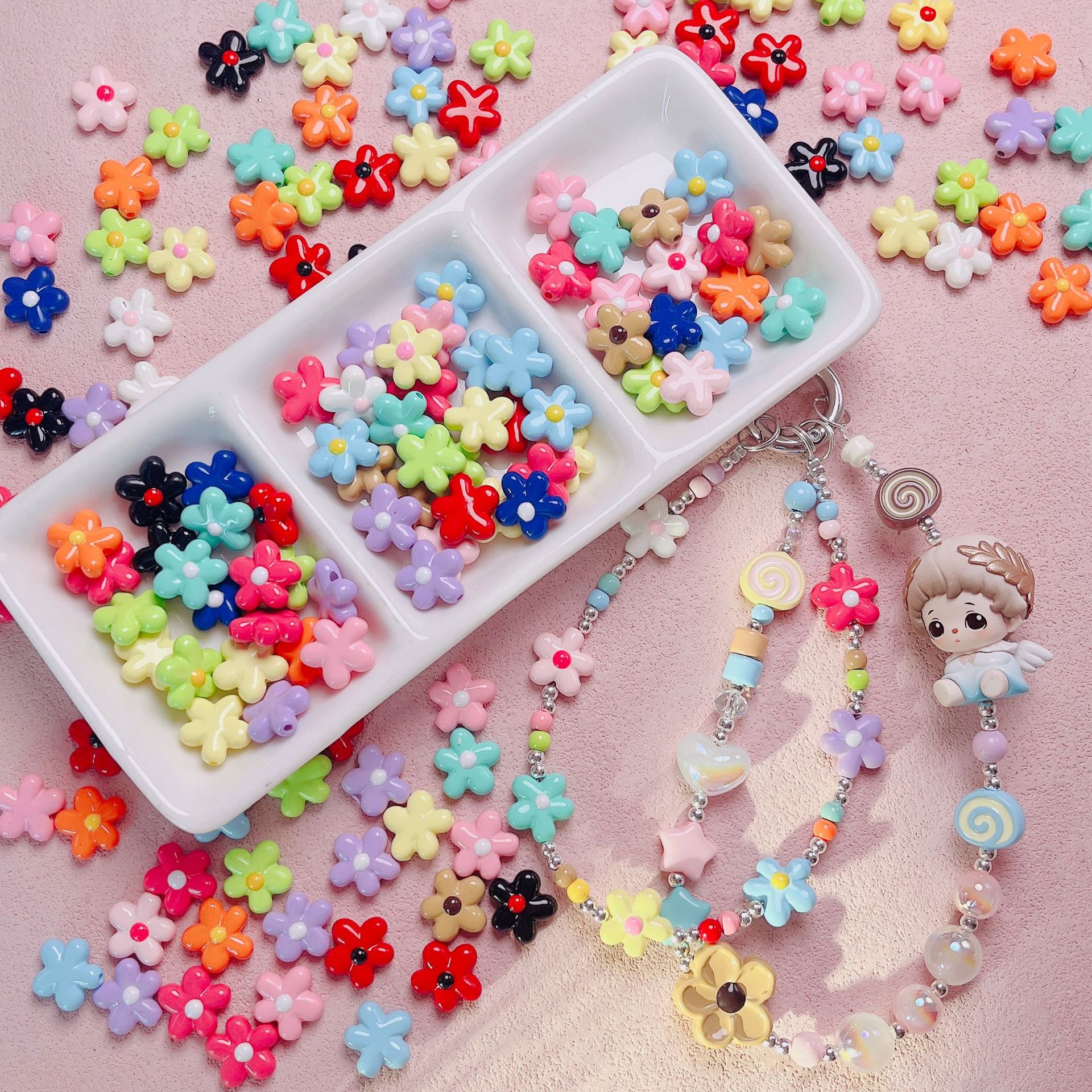 20pcs/lot Colorful Acrylic Bea - Jewelry Making For 5 Year Old 리뷰 및 가격