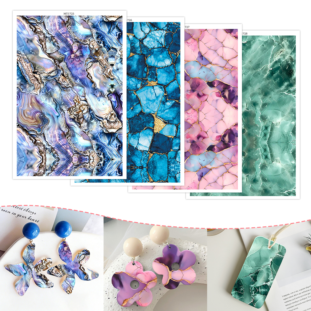 4pcs Transfer Paper Marble Leo - Jewelry Making For Birthday Party 리뷰 및 가격