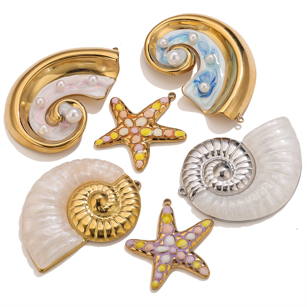 2PCS Pearl Conch Starfish Stai - Jewelry Making Tools And Supplies 리뷰 및 가격