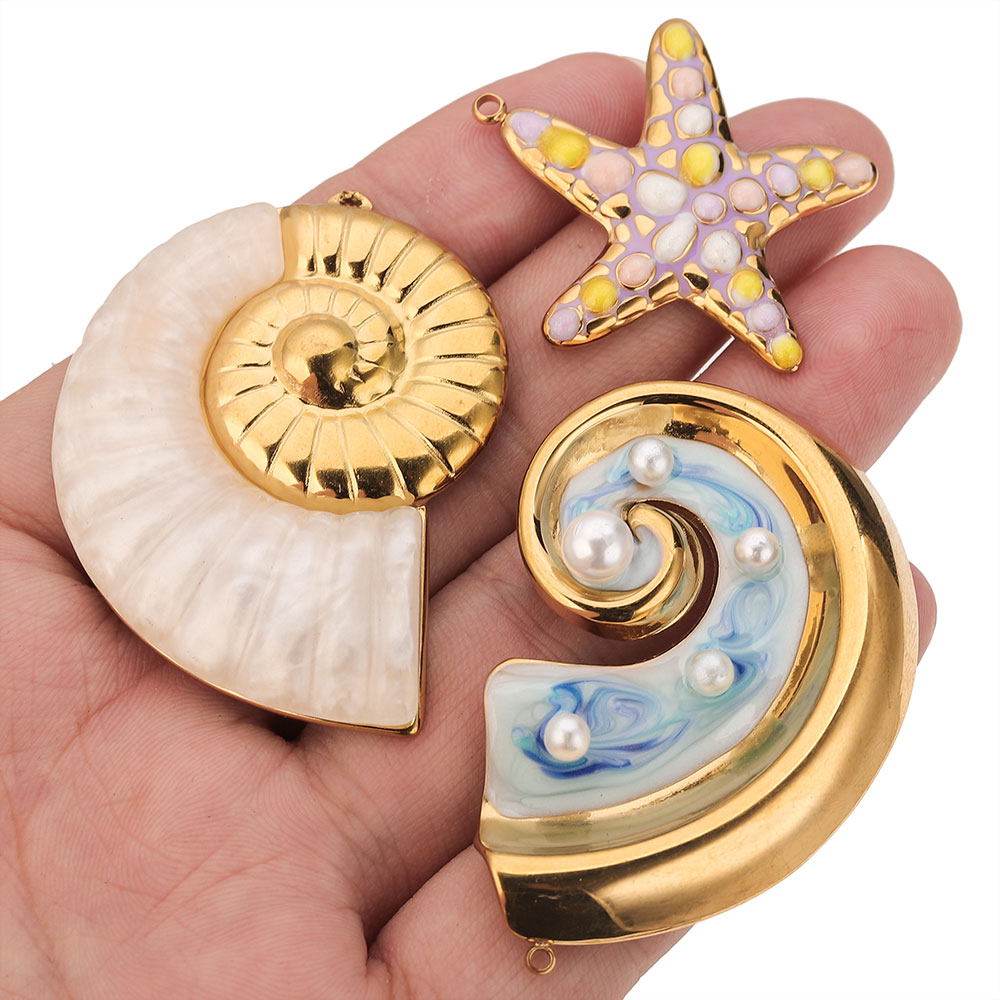 2PCS Pearl Conch Starfish Stai - Jewelry Making Tools And Supplies 리뷰 및 가격