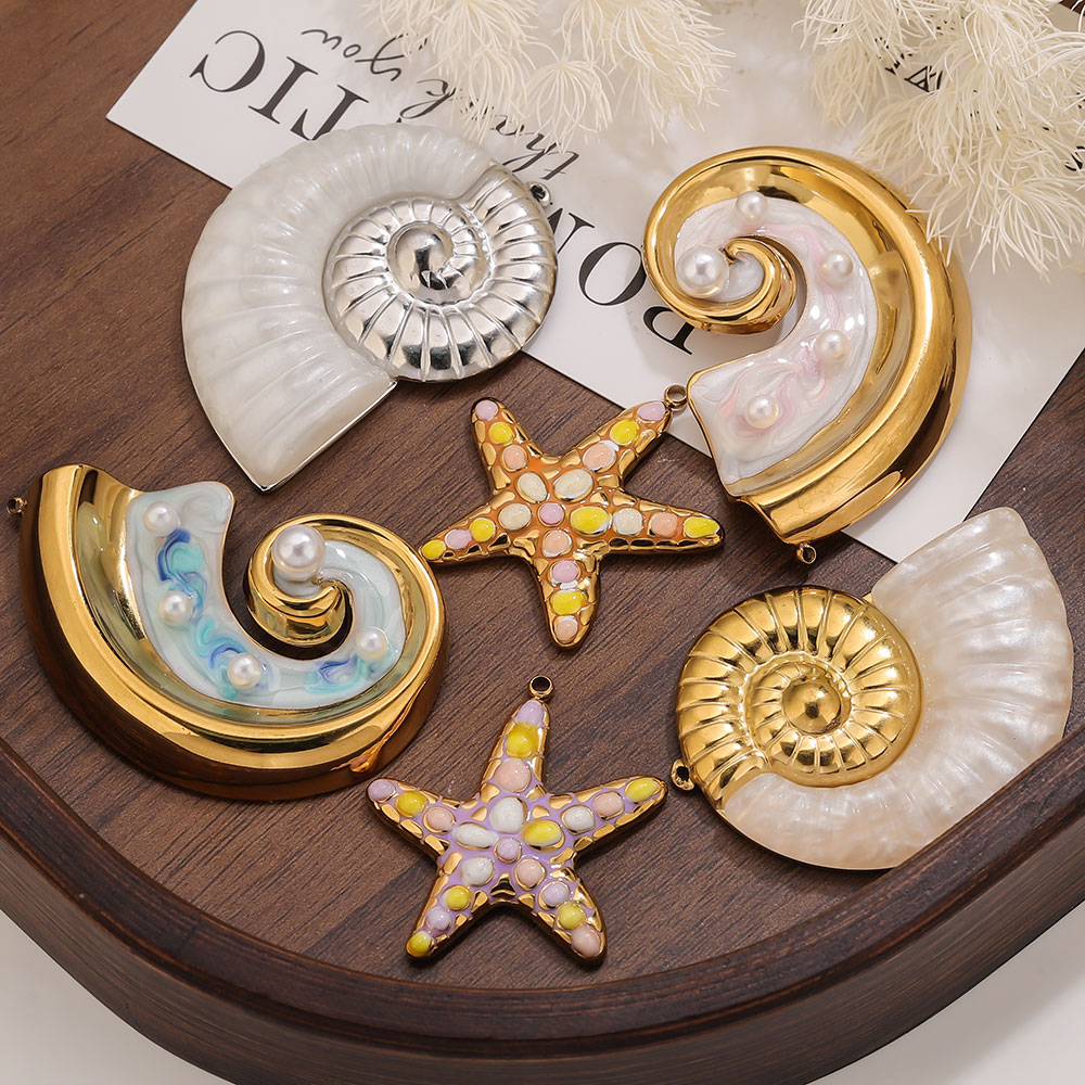 2PCS Pearl Conch Starfish Stai - Jewelry Making Tools And Supplies 리뷰 및 가격