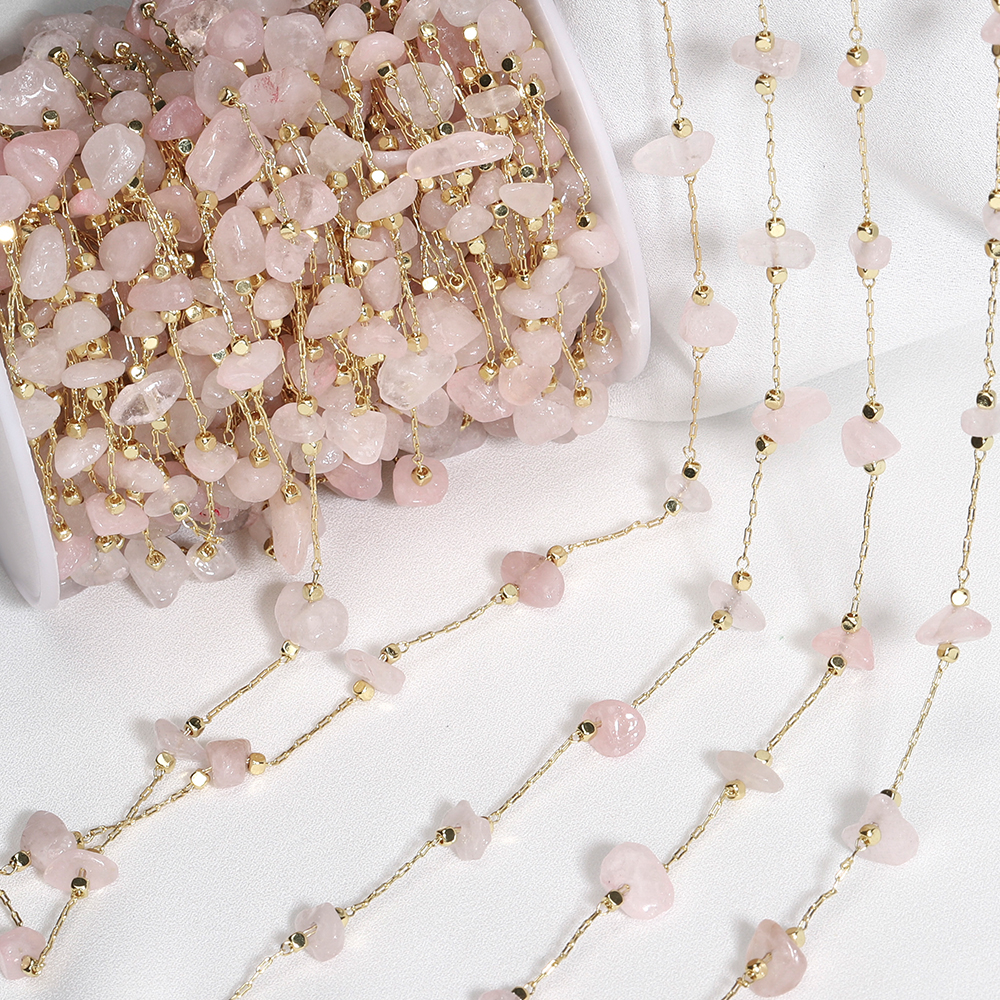 1meter Stone Chain Light Pink  - Jewelry Making Light 리뷰 및 가격
