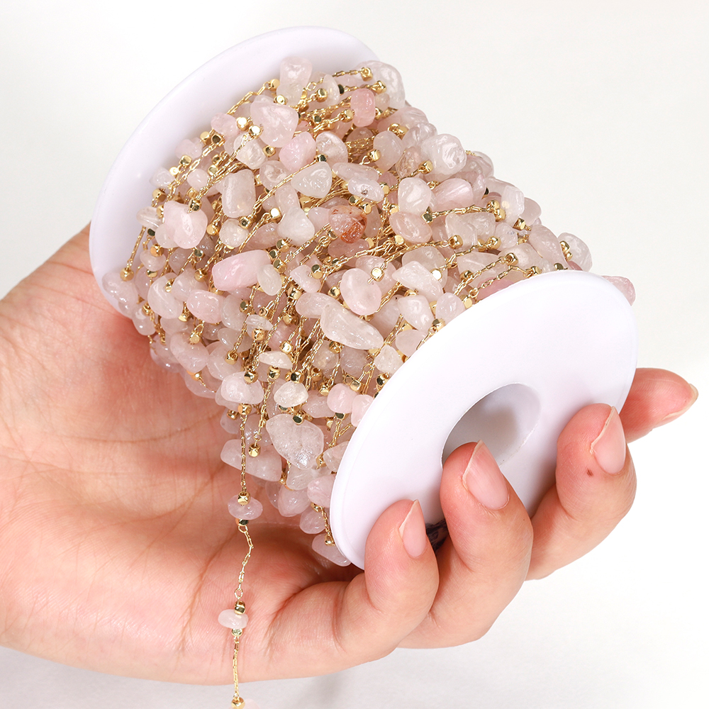 1meter Stone Chain Light Pink  - Jewelry Making Light 리뷰 및 가격