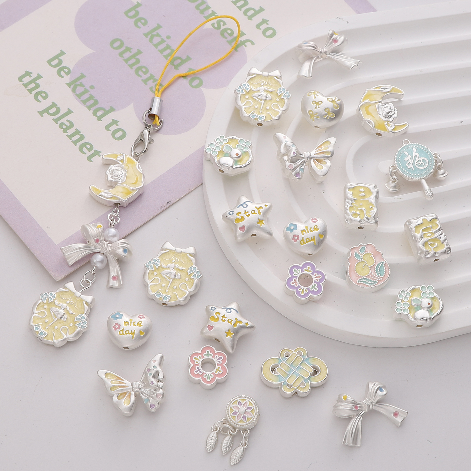Alloy Moon Charms Beads Pendan - Jewelry Making For Birthday Party 리뷰 및 가격