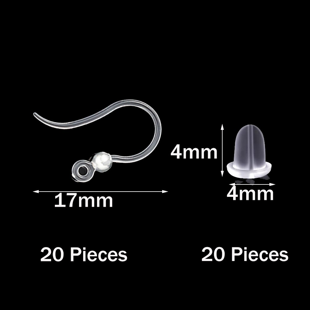 40pcs Clear Plastic Earring Ho - Jewelry Making Pins 리뷰 및 가격