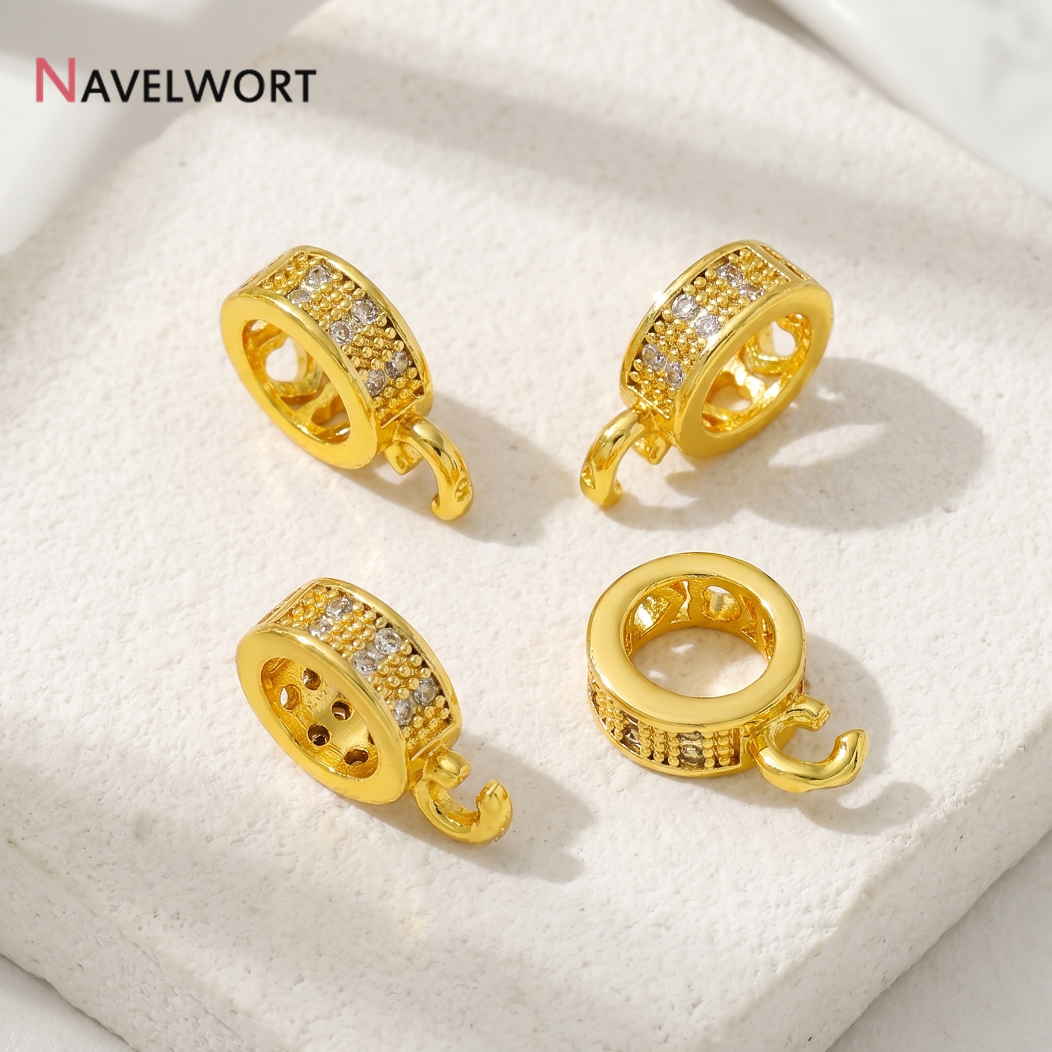 14K Gold Plated Inlaid Zircon  - Jewelry Making Tools And Supplies 리뷰 및 가격