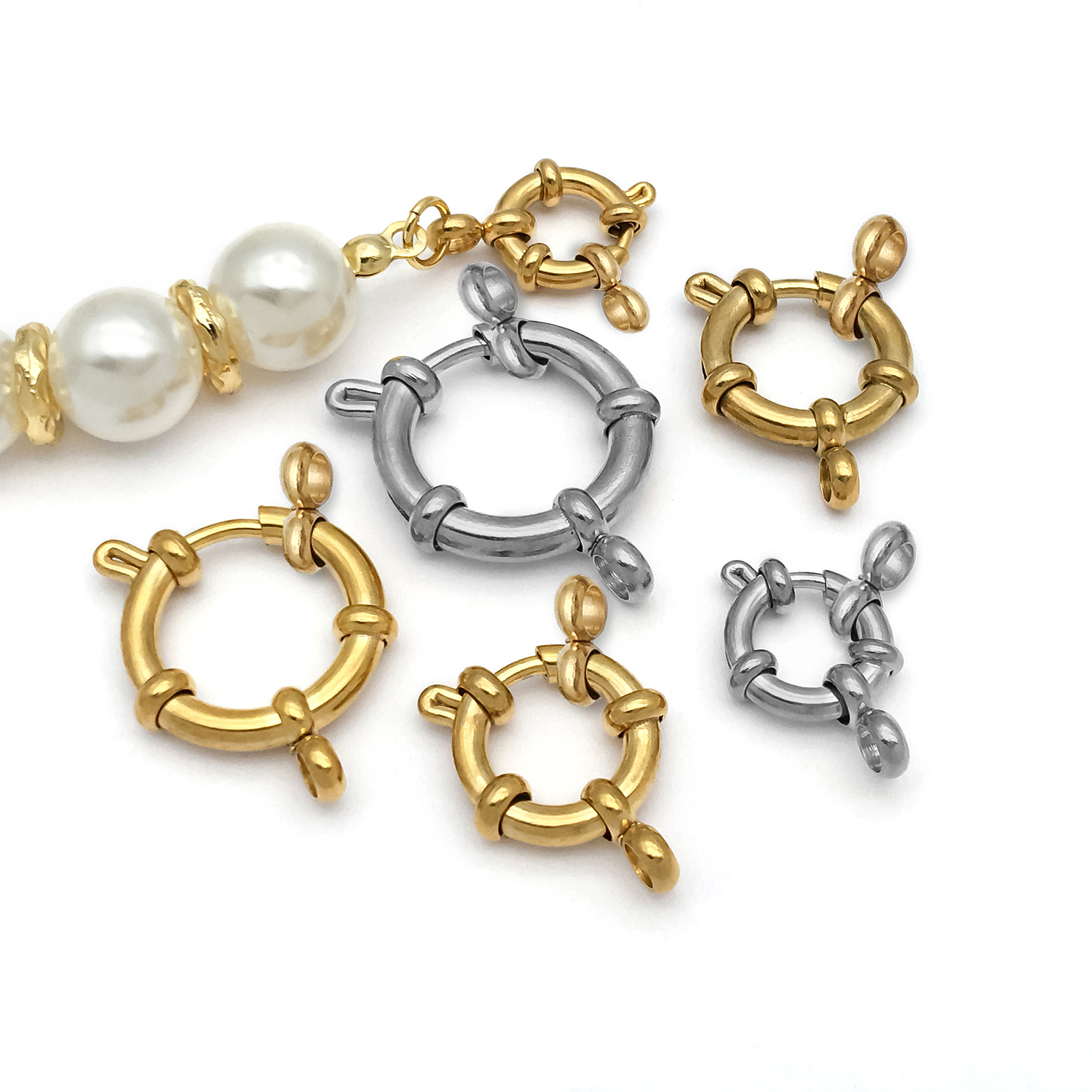 2pcs Stainless Steel Round Cla - Jewelry Making Pins 리뷰 및 가격