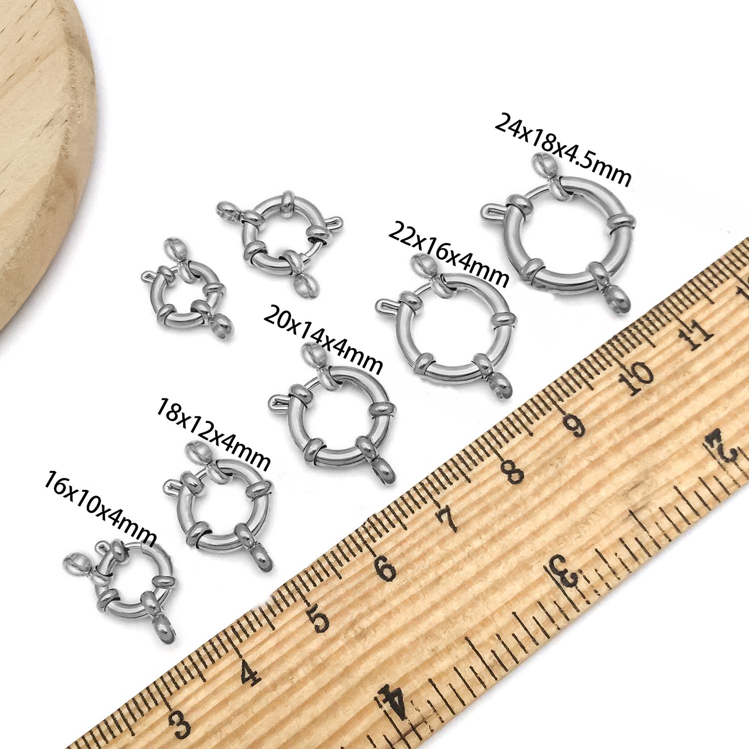 2pcs Stainless Steel Round Cla - Jewelry Making Pins 리뷰 및 가격