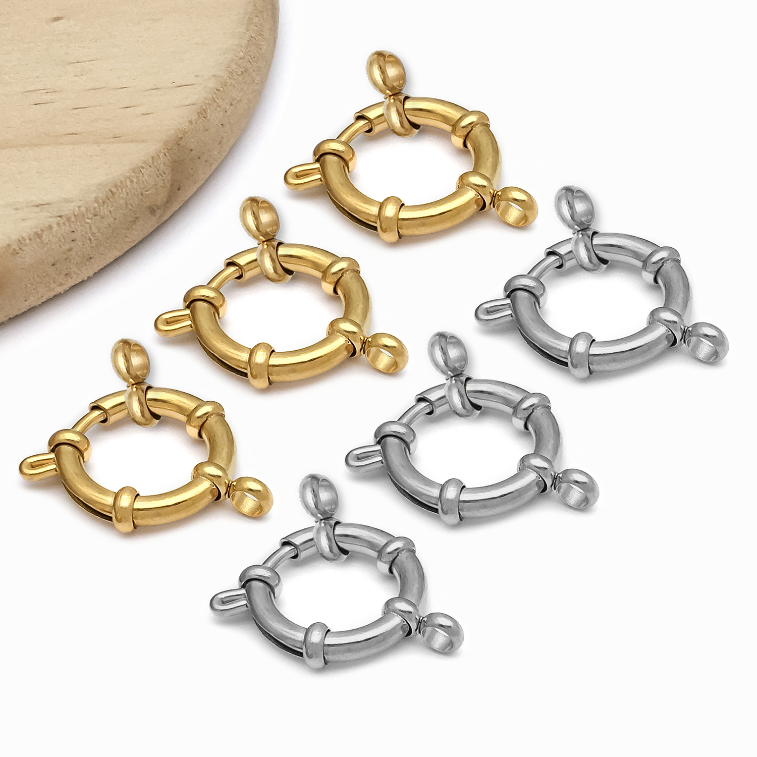 2pcs Stainless Steel Round Cla - Jewelry Making Pins 리뷰 및 가격