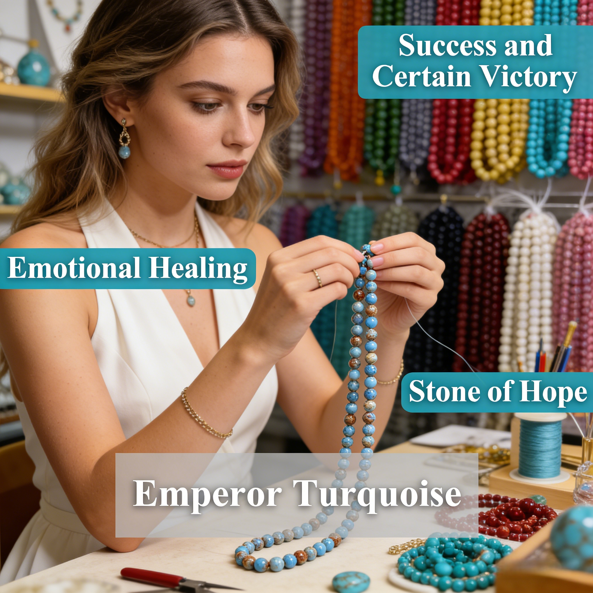 Light Blue Emperor Turquoise B - Jewelry Making Light 리뷰 및 가격
