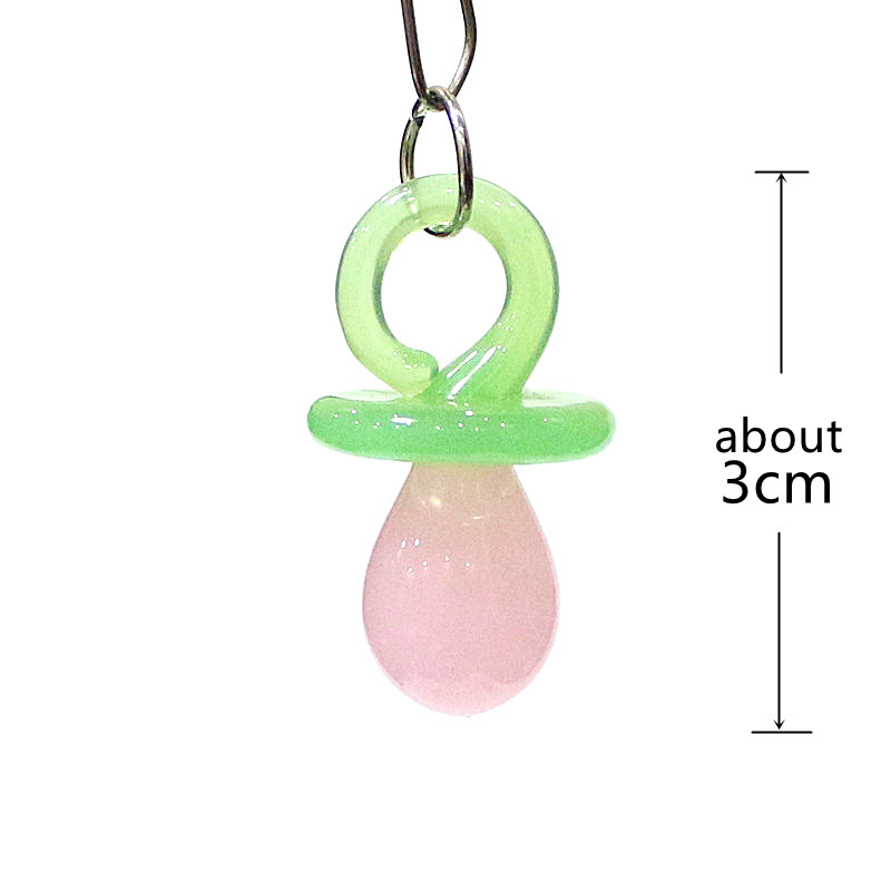 1PC Mini Glass Pacifier Charm  - Jewelry Making For Birthday Party 리뷰 및 가격