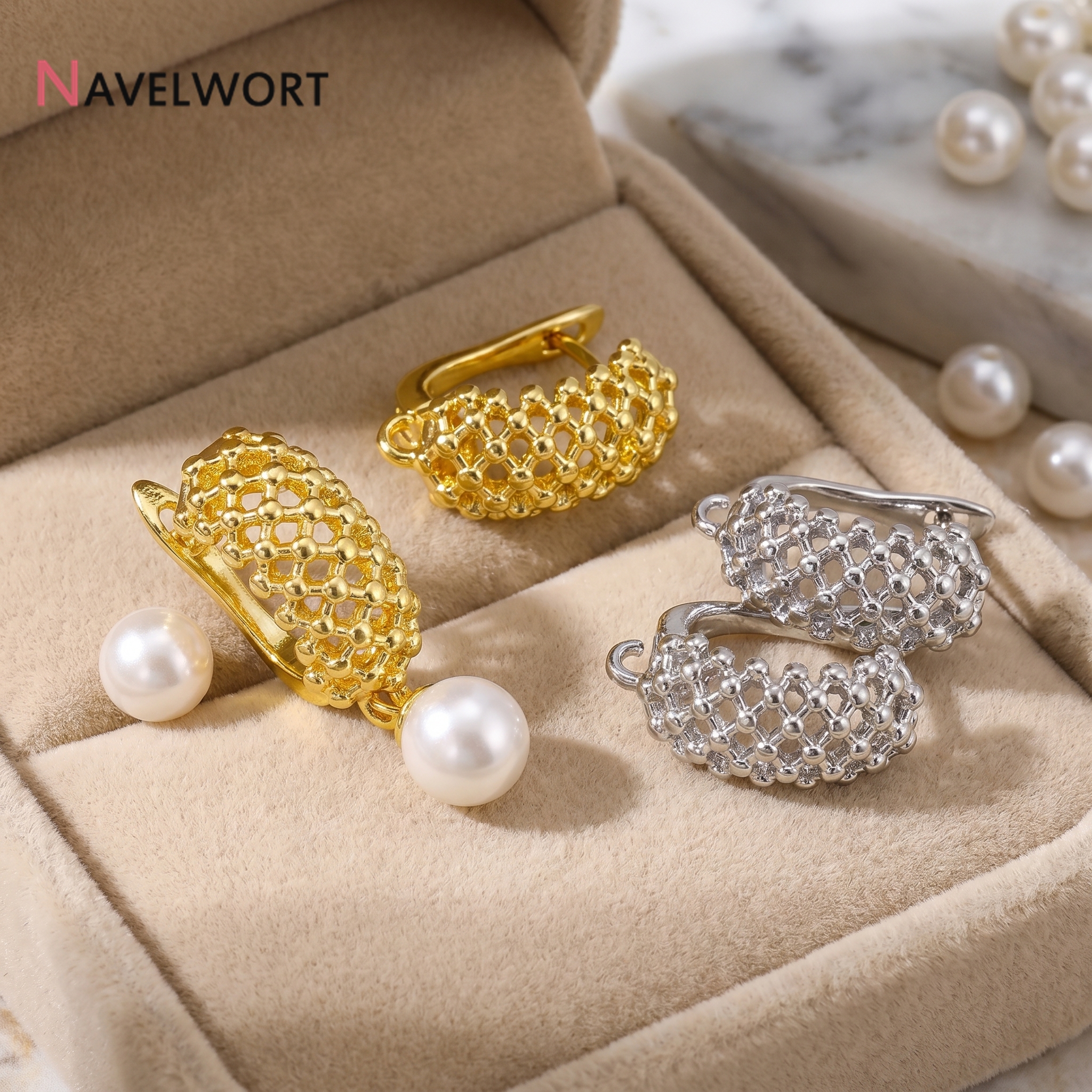 18K Gold Plated Brass  Hollow  - Jewelry Making Pins 리뷰 및 가격
