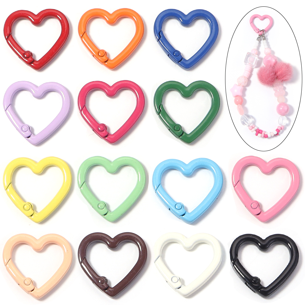 5pcs Alloy Heart Spring Clasps - Jewelry Making Pins 리뷰 및 가격
