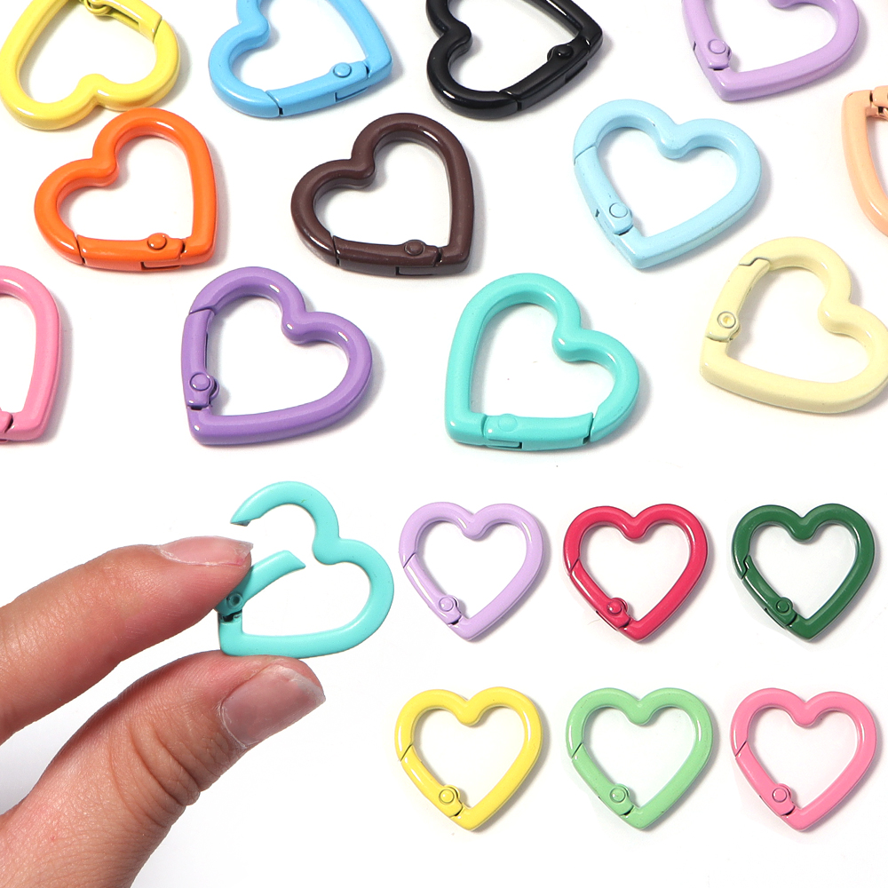 5pcs Alloy Heart Spring Clasps - Jewelry Making Pins 리뷰 및 가격