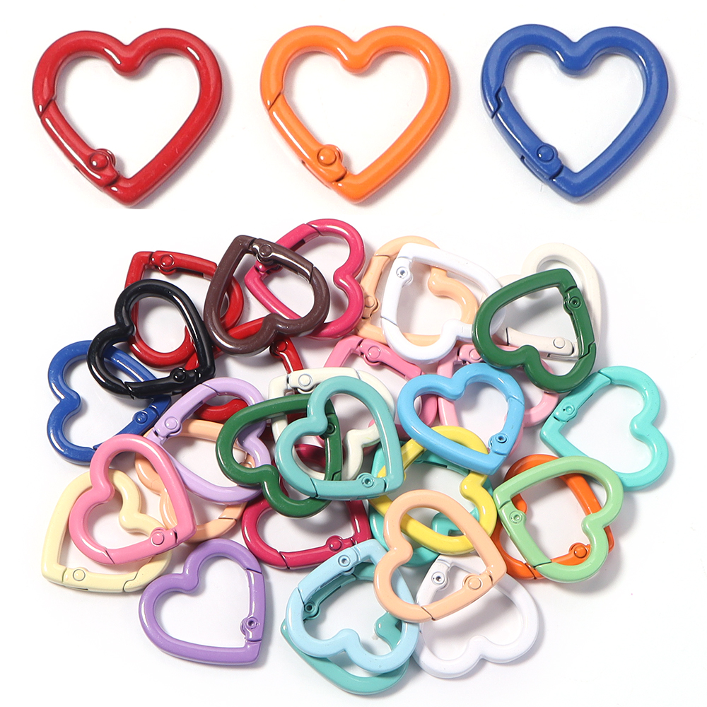 5pcs Alloy Heart Spring Clasps - Jewelry Making Pins 리뷰 및 가격